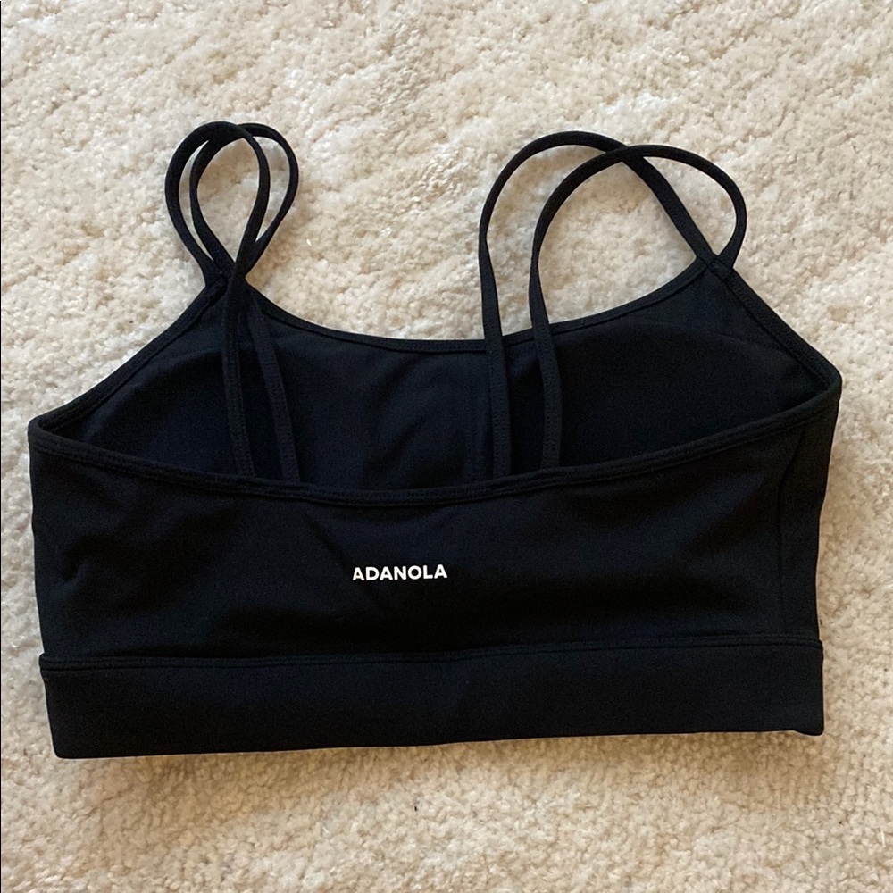 Adanola Black Double-Strap Sports Bra